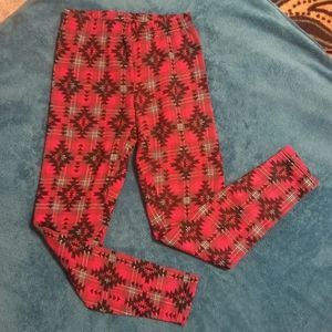 Tribal Check Cozy Leggings